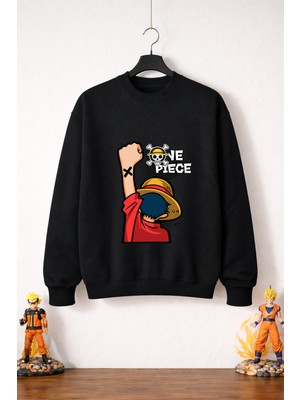 Petite Pati One Piece Luffy 3 Sweatshirt (3 Iplik %100 Pamuk)