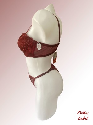 Arona Bordo Lotus Sütyen Takımı