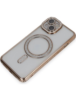 Sh Ticaret Newface Iphone 13 Kılıf Joke Simli Magneticsafe Kılıf - Gold