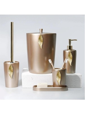 UltraMint Şık ve Zarif Banyo Seti, Vizon-Altın Renk, Modern Tasarım