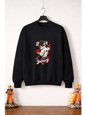 Petite Pati Naruto Sasuke  Sweatshirt (3 Iplik %100 Pamuk)
