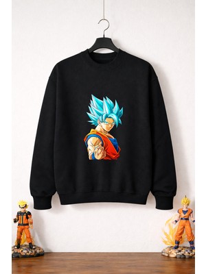 Petite Pati Dragon Ball Goku 8  Sweatshirt (3 Iplik %100 Pamuk)