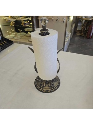 UltraMint Antik Sarı Metal Döküm Ayaklı Kağıt Havluluk Şık ve Sağlam Tasarım