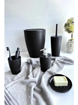 UltraMint Primanova Pure 5'li Banyo Seti, Siyah, Ferah ve Şık Tasarım