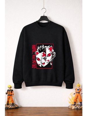 Petite Pati Demon Slayer Tanjiro Sweatshirt (3 Iplik %100 Pamuk)