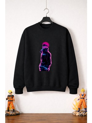 Petite Pati Jujutsu Kaisen Satoru 5  Sweatshirt (3 Iplik %100 Pamuk)
