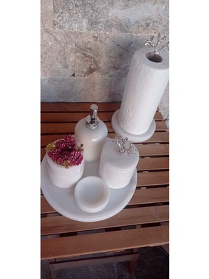 UltraMint Şık ve Zarif Mermer Banyo Seti, Modern Tasarım ve Dayanıklı Malzeme