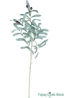 Yapay Çiçek Sitesi Yapay Zeytin Dalı 95 cm Mat Yeşil