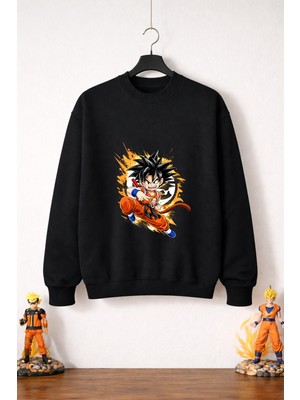 Petite Pati Dragon Ball Goku 4  Sweatshirt (3 Iplik %100 Pamuk)