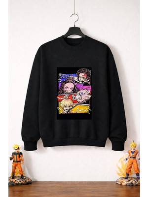 Petite Pati Demon Slayer  Sweatshirt (3 Iplik %100 Pamuk)