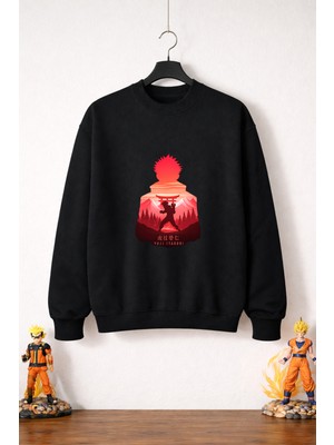 Petite Pati Jujutsu Kaisen Itadori  Sweatshirt (3 Iplik %100 Pamuk)