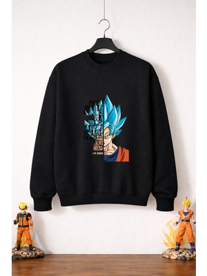 Petite Pati Dragon Ball Goku 5  Sweatshirt (3 Iplik %100 Pamuk)