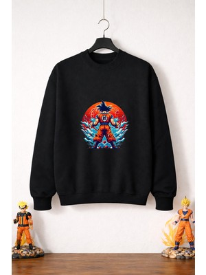 Petite Pati Dragon Ball Goku 6  Sweatshirt (3 Iplik %100 Pamuk)