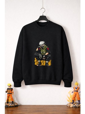 Petite Pati Naruto Kakashi  Sweatshirt (3 Iplik %100 Pamuk)