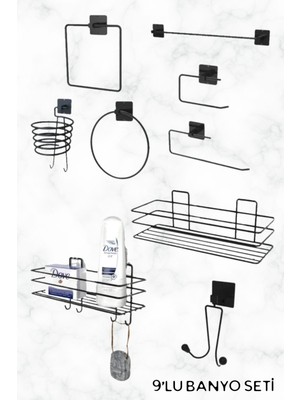 UltraMint 9’lu Çok Amaçlı Banyo ve Mutfak Organizer Seti