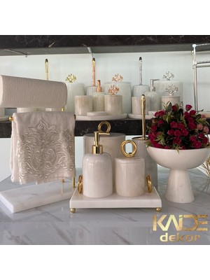 UltraMint Şık ve Kullanışlı Mermer Görünümlü Banyo Seti, Estetik ve Fonksiyonel Kullanım