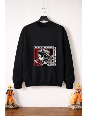 Petite Pati Demon Slayer  Sweatshirt (3 Iplik %100 Pamuk)
