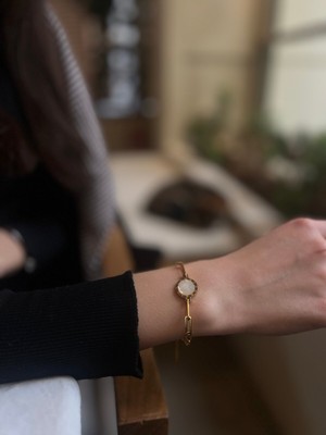 Luciaonline Çelik Gold Roma Rakamlı Sedefli Bileklik