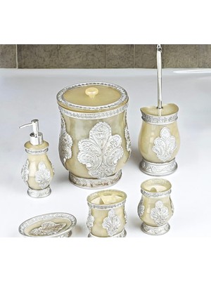 UltraMint Şık ve Modern 6 Parça Banyo Takımı, Yumuşak Polyester Malzeme