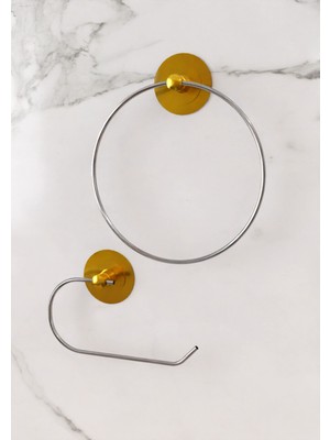 UltraMint Gold Halka Havluluk ve Tuvalet Kağıtlık Seti, Güçlü Yapışkanlı, Şık Tasarım