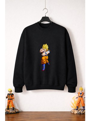 Petite Pati Dragon Ball Goku 13  Sweatshirt (3 Iplik %100 Pamuk)