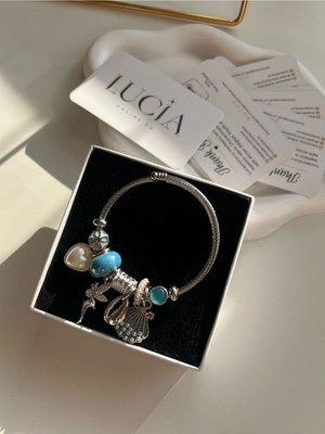 Luciaonline Mavi Su Perisi Çelik Bileklik