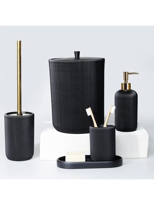 UltraMint Şık Siyah Banyo Seti, Bakımlı ve Zarif Görünüm Için Hemen Alın