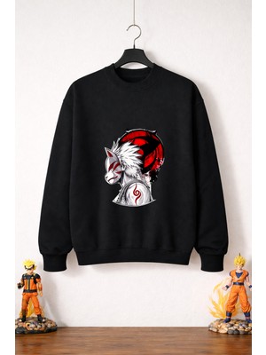 Petite Pati Naruto Sharingan  Sweatshirt (3 Iplik %100 Pamuk)
