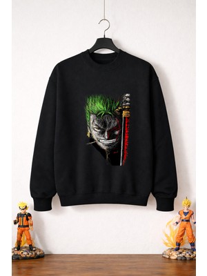 Petite Pati One Piece Zoro 4 Sweatshirt (3 Iplik %100 Pamuk)