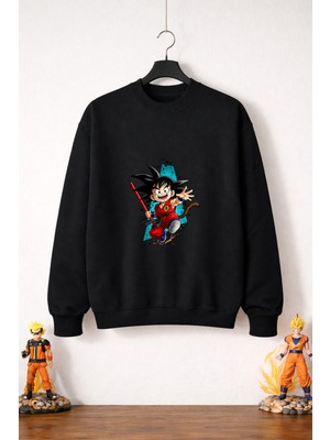Petite Pati Dragon Ball Goku 10  Sweatshirt (3 Iplik %100 Pamuk)