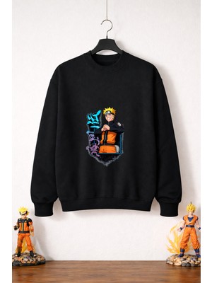 Petite Pati Naruto Uzumaki  Sweatshirt (3 Iplik %100 Pamuk)