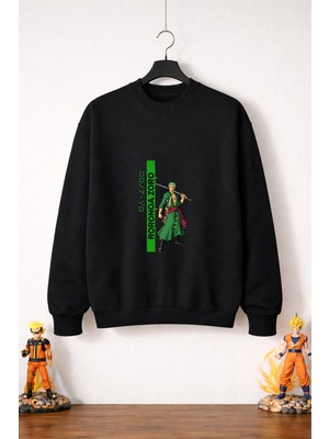 Petite Pati One Piece Zoro 5 Sweatshirt (3 Iplik %100 Pamuk)