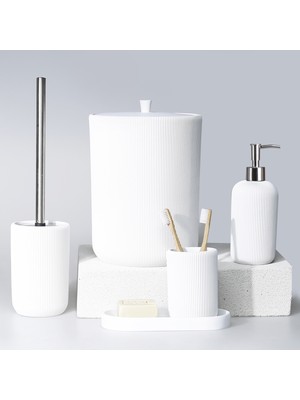 UltraMint Şık ve Kullanışlı Beyaz Banyo Seti, Konfor ve Tarzınızı Yansıtır