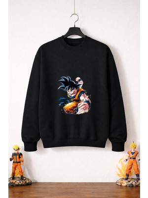 Petite Pati Dragon Ball Goku 7  Sweatshirt (3 Iplik %100 Pamuk)