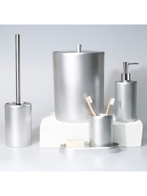 UltraMint Şık ve Kullanışlı Banyo Seti - Parlak Gümüş Renk, Temizlik Için Ideal