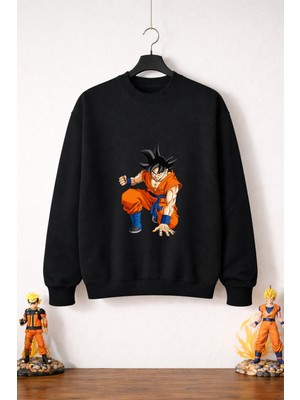Petite Pati Dragon Ball Goku 16  Sweatshirt (3 Iplik %100 Pamuk)