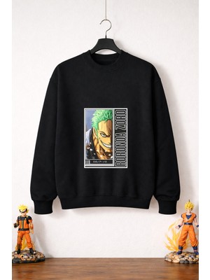Petite Pati One Piece Zoro 7 Sweatshirt (3 Iplik %100 Pamuk)