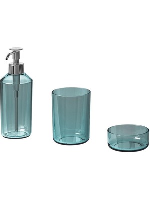 UltraMint Turkuaz Cam Banyo Seti, Şık ve Dayanıklı Tasarım, Pratik Kullanım