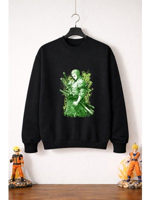 Petite Pati One Piece Zoro 2 Sweatshirt (3 Iplik %100 Pamuk)