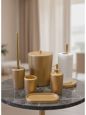 UltraMint Şık 6'lı Banyo Seti, Şampuan, Sabun, Havlu ve Aksesuarlar