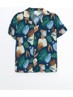 Lc Waikiki Yeni Sezon Regular Fit Baskılı Erkek Çocuk Gömlek