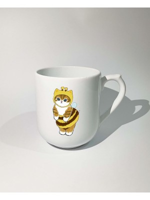 Braventa Collection Rakkun Shop - Bee Kitty Baskılı Kupa Bardak Mug