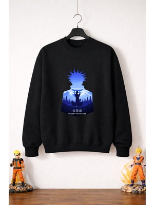 Petite Pati Jujutsu Kaisen Megumi  Sweatshirt (3 Iplik %100 Pamuk)