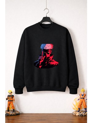 Petite Pati Jujutsu Kaisen Satoru 1 Sweatshirt (3 Iplik %100 Pamuk)