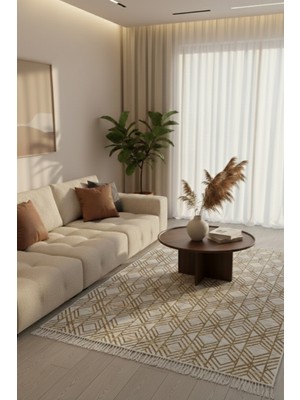 Bohem Serisi Günlük Kullanıma Uygun Makinede Yıkanabilir Kilim