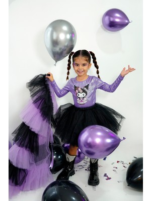 Duca Masal Kuyruğu Kuromi Temalı 3 Parça Parlak Özel Gün Seti