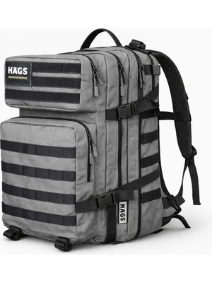 Haegs Askeri Taktik Sırt Çantası, Kampçılık, Dağcılık, Trekking Seyahat Sırt Çantası- 45L - Gri