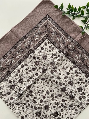 Zambak Büyük Verd Desen Pamuk Eşarp