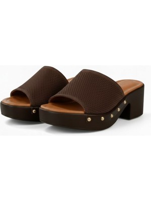 Ne&Ve Shoes Süet Hakiki Deri Hafif Tabanlı Iğne Zımba Detaylı Kadın Takunya Terlik
