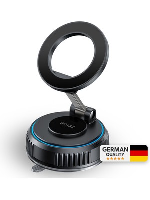 Woyax Magsafe Uyumlu 360° Mıknatıslı Ayarlanabilir Araç Içi Telefon Tutucu Kilitli Vakumlu Masa Dolap Cam